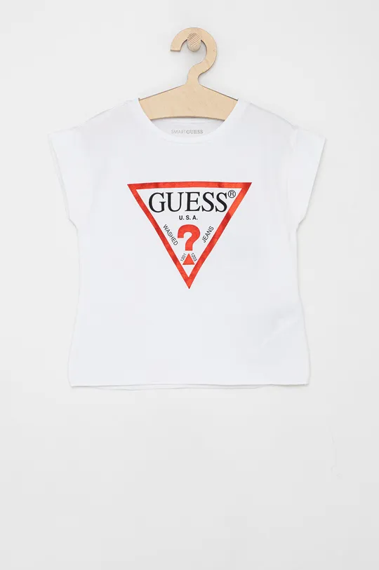 bijela Dječja majica kratkih rukava Guess Za djevojčice