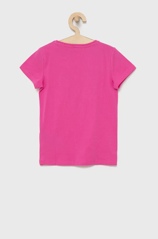 Guess - Дитяча бавовняна футболка рожевий