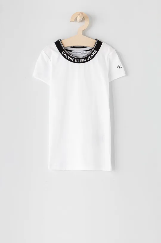 biały Calvin Klein Jeans T-shirt dziecięcy IG0IG01012.4890 Dziewczęcy