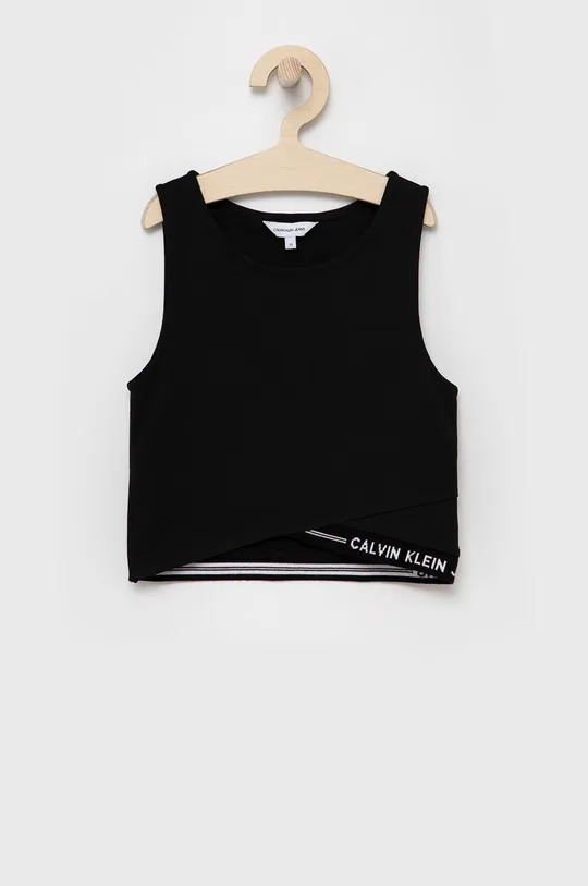 czarny Calvin Klein Jeans Top dziecięcy IG0IG01048.4890 Dziewczęcy