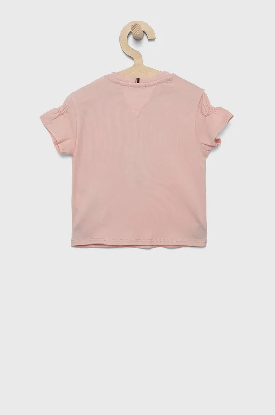 Дитяча бавовняна футболка Tommy Hilfiger рожевий