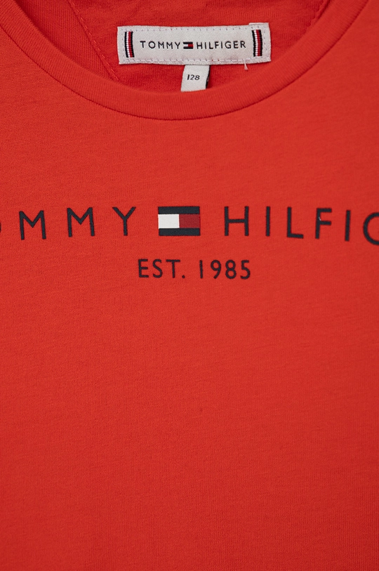 Tommy Hilfiger T-shirt bawełniany dziecięcy czerwony