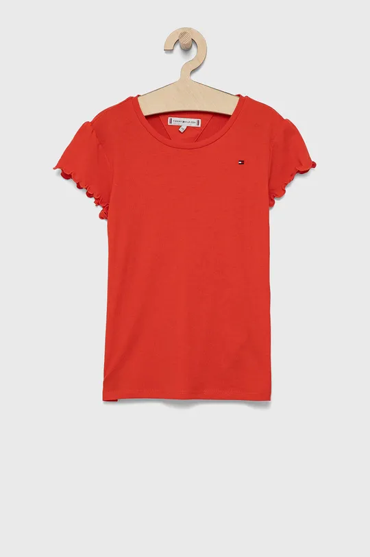 помаранчевий Дитяча футболка Tommy Hilfiger Для дівчаток