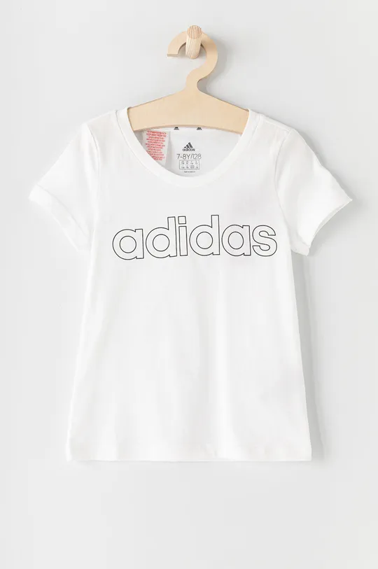 белый Детская футболка adidas Для девочек