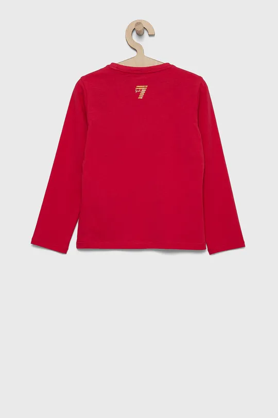 Detské tričko s dlhým rukávom EA7 Emporio Armani ružová