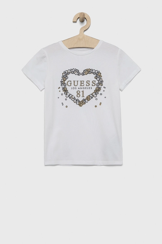 белый Детская футболка Guess Для девочек