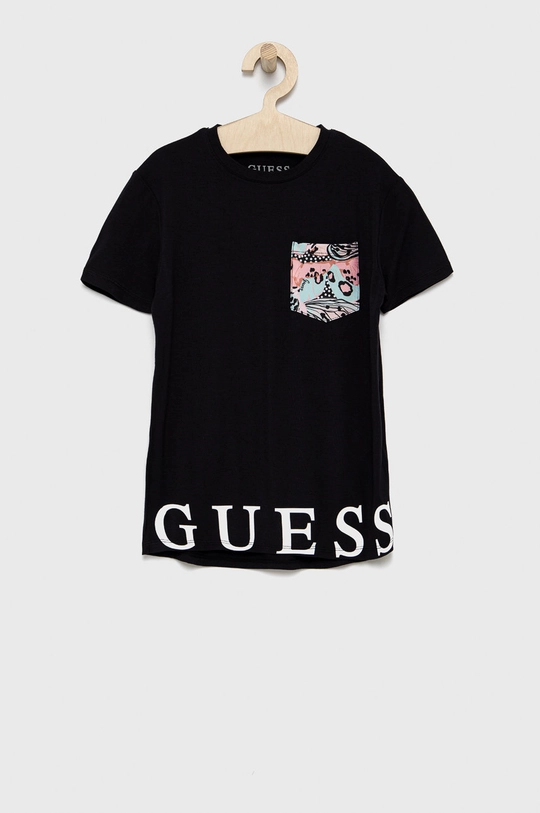 чёрный Детская футболка Guess Для девочек