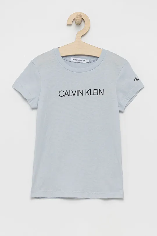 niebieski Calvin Klein Jeans - T-shirt bawełniany IG0IG00380.4890 Dziewczęcy
