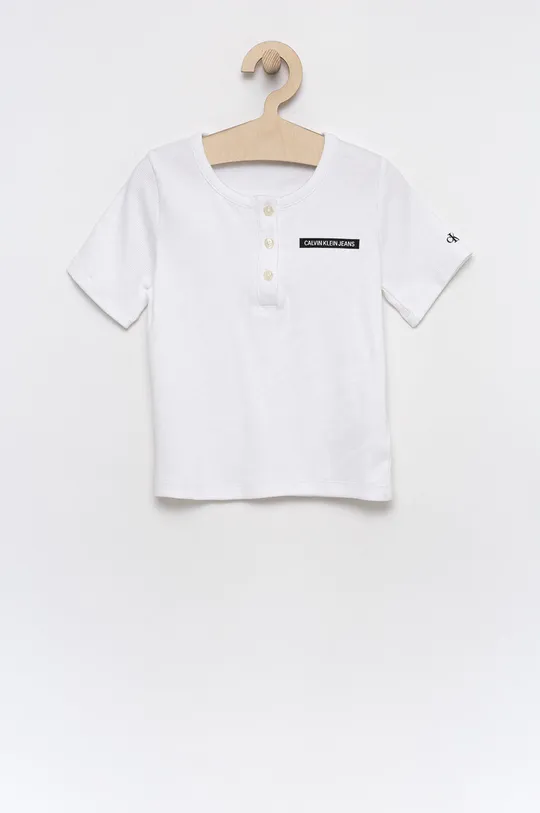 biały Calvin Klein Jeans T-shirt dziecięcy IG0IG01162.4890 Dziewczęcy