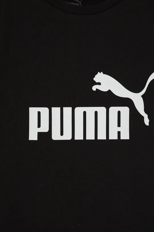 Puma gyerek pamut póló 587029 fekete