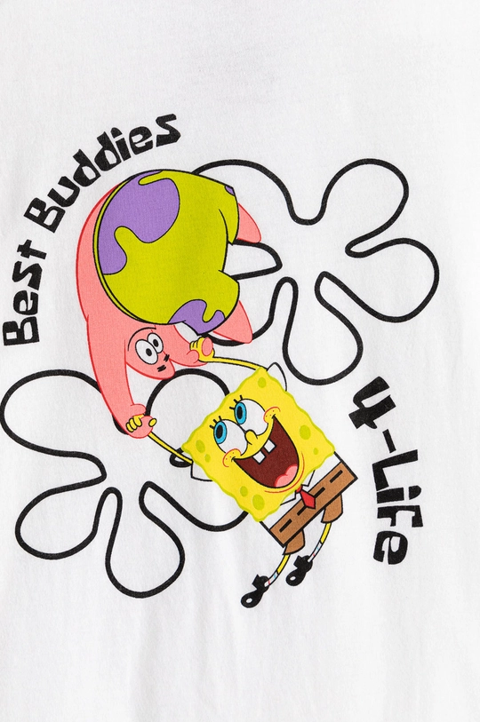 biały Vans T-shirt dziecięcy x Spongebob