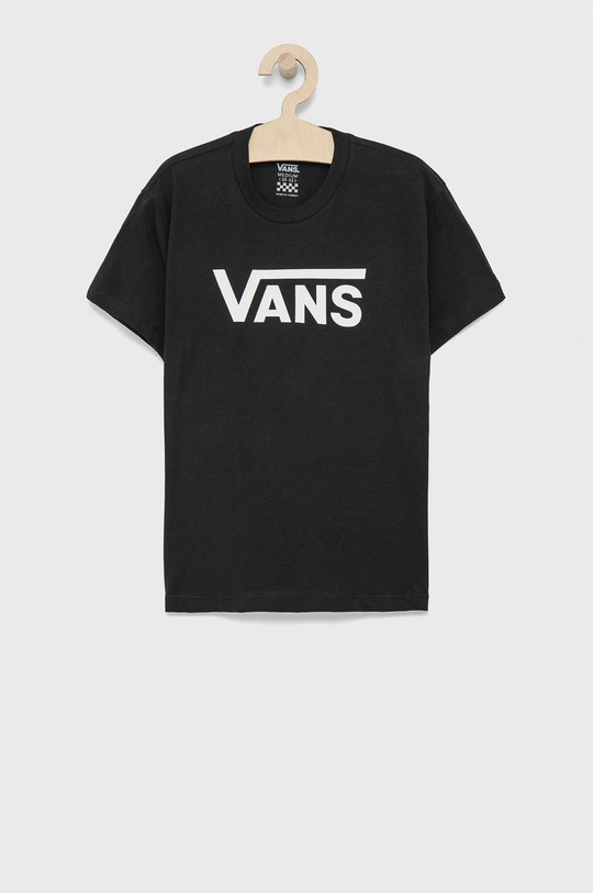 Vans T-shirt bawełniany dziecięcy czarny