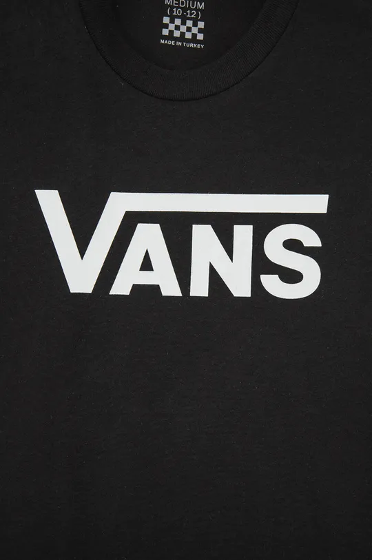 μαύρο Παιδικό βαμβακερό μπλουζάκι Vans