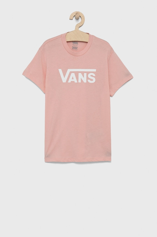 Vans T-shirt bawełniany dziecięcy różowy