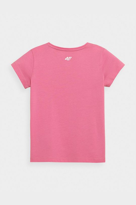 4F T-shirt bawełniany dziecięcy fuksja