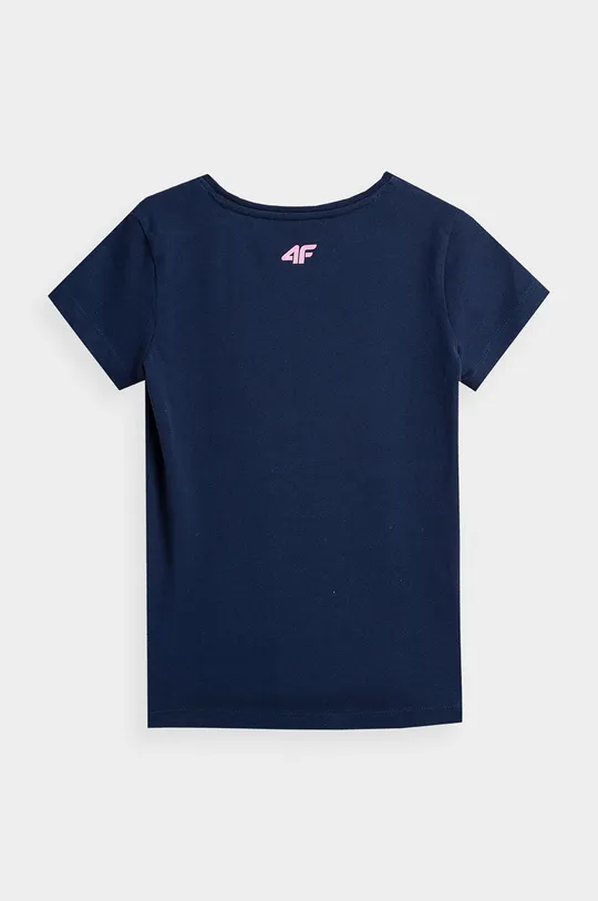 4F T-shirt bawełniany dziecięcy granatowy