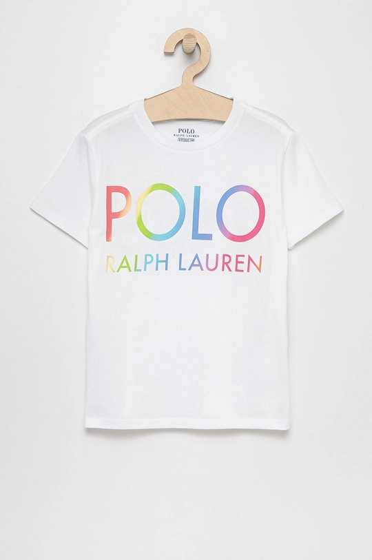 λευκό Παιδικό βαμβακερό μπλουζάκι Polo Ralph Lauren Για κορίτσια