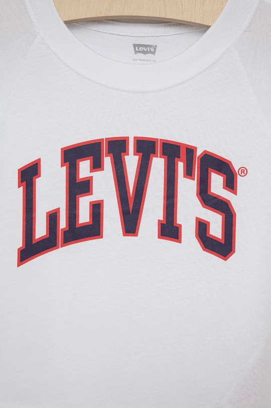 Levi's T-shirt bawełniany dziecięcy biały