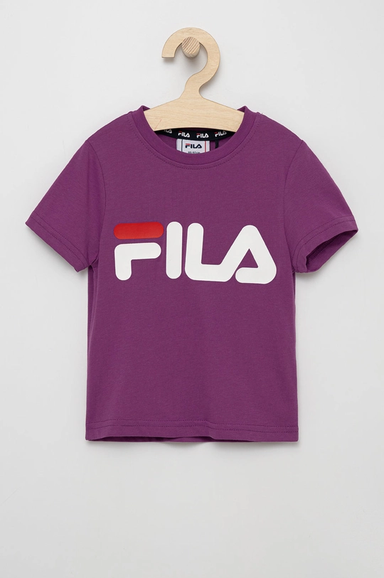 фиолетовой Детская хлопковая футболка Fila Для девочек