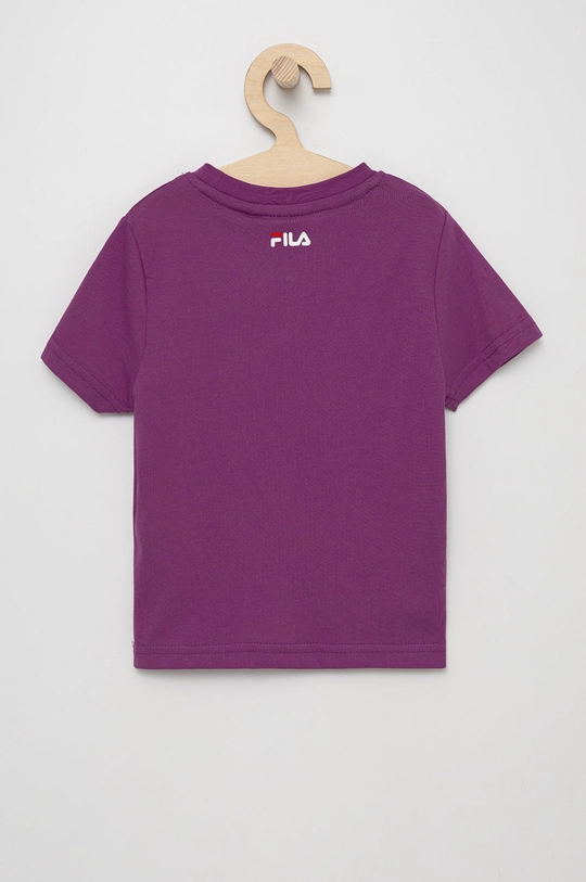 Fila T-shirt bawełniany dziecięcy fioletowy