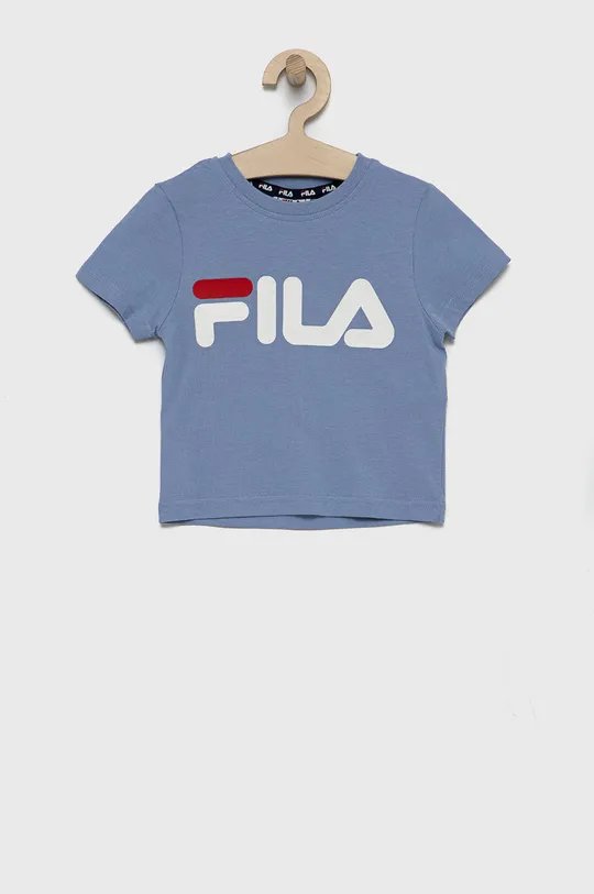 niebieski Fila T-shirt bawełniany dziecięcy Dziewczęcy
