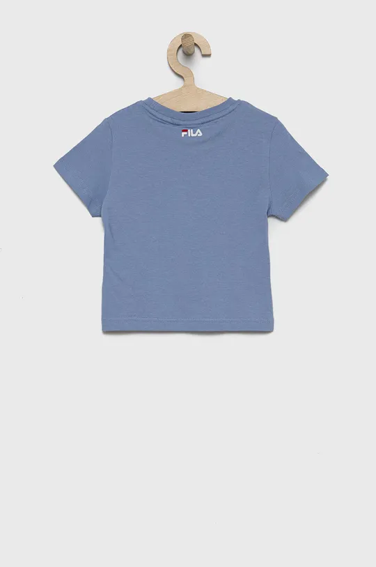 Παιδικό βαμβακερό μπλουζάκι Fila μπλε