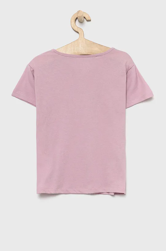 Roxy T-shirt bawełniany dziecięcy fioletowy