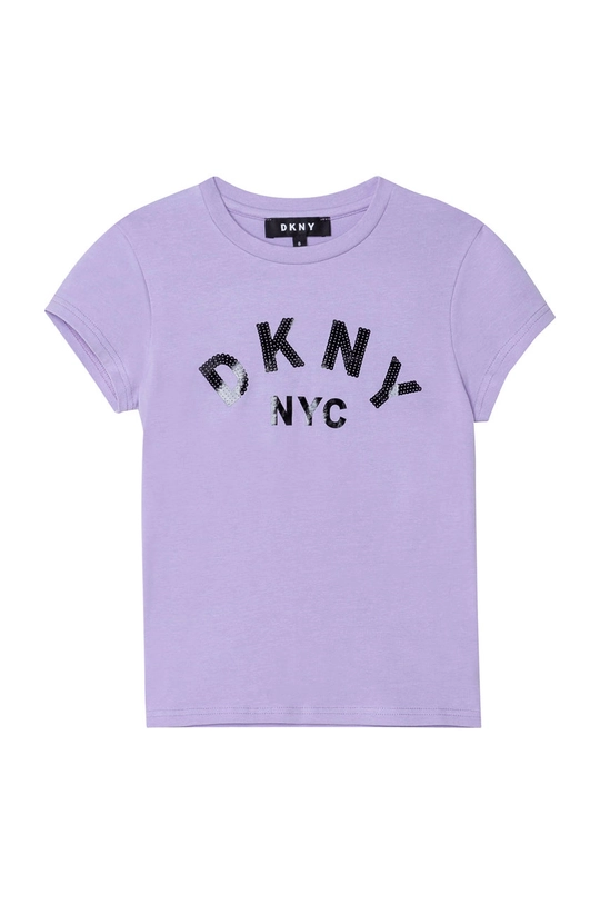 fioletowy Dkny T-shirt dziecięcy D35R58.156.162 Dziewczęcy