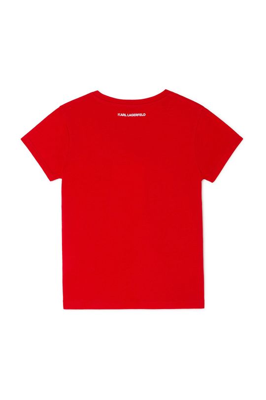 Detské bavlnené tričko Karl Lagerfeld červená