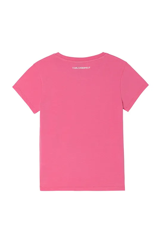 Detské bavlnené tričko Karl Lagerfeld fialová