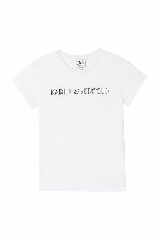 biały Karl Lagerfeld - T-shirt dziecięcy Dziewczęcy