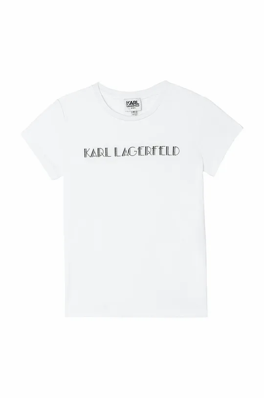 biały Karl Lagerfeld - T-shirt dziecięcy Z15326.102.108 Dziewczęcy