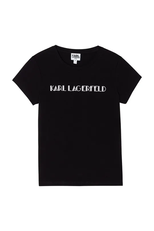 czarny Karl Lagerfeld - T-shirt dziecięcy Z15326.102.108 Dziewczęcy