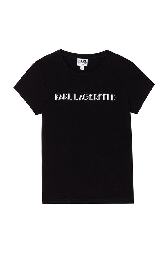 czarny Karl Lagerfeld - T-shirt dziecięcy Dziewczęcy