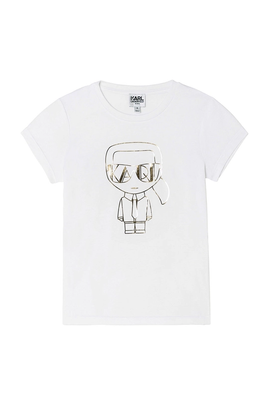 biały Karl Lagerfeld - T-shirt dziecięcy Z15330.102.108 Dziewczęcy