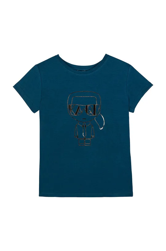 turkusowy Karl Lagerfeld - T-shirt dziecięcy Z15330.102.108 Dziewczęcy