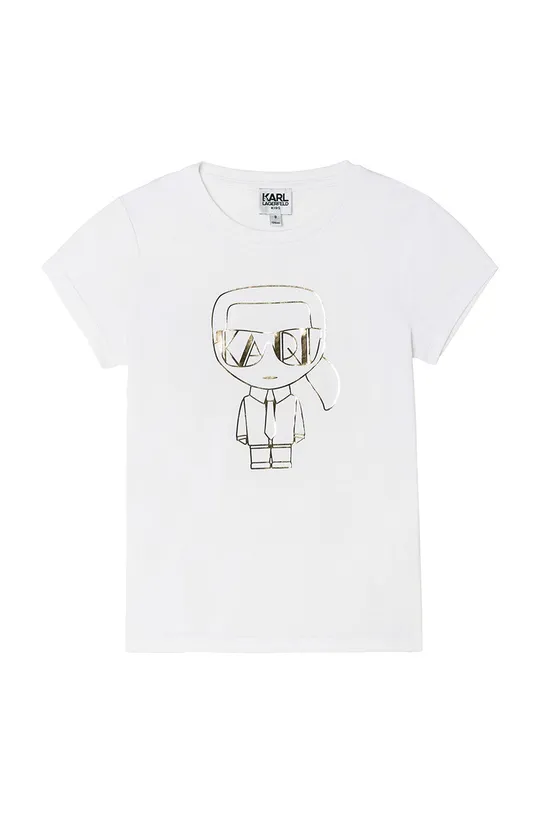 biały Karl Lagerfeld - T-shirt dziecięcy Z15330.114.150 Dziewczęcy