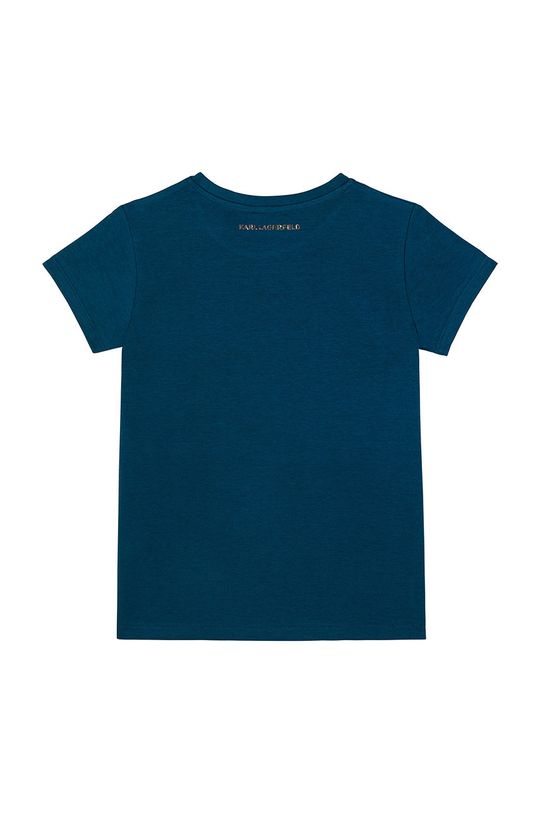 Karl Lagerfeld - T-shirt dziecięcy ciemny turkusowy