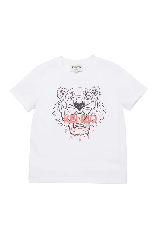 білий Дитяча бавовняна футболка Kenzo Kids Для дівчаток