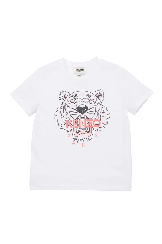 biały Kenzo Kids T-shirt bawełniany dziecięcy Dziewczęcy