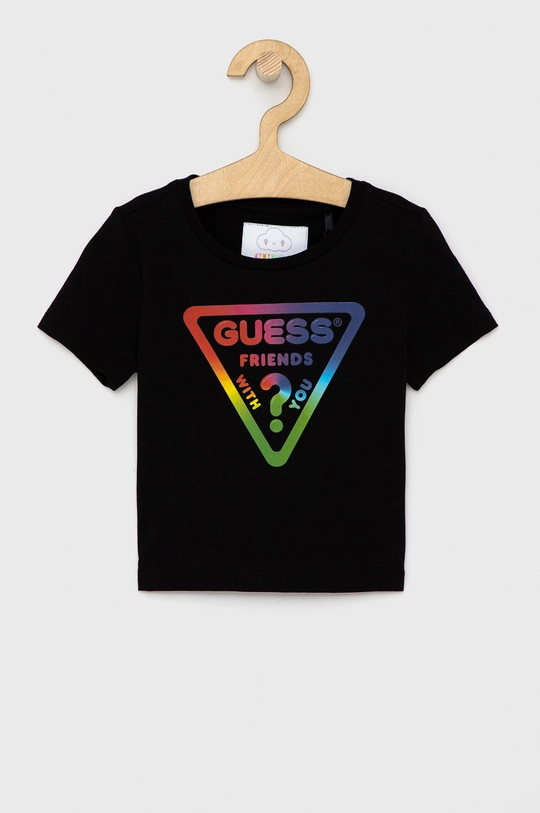 czarny Guess T-shirt dziecięcy Dziecięcy