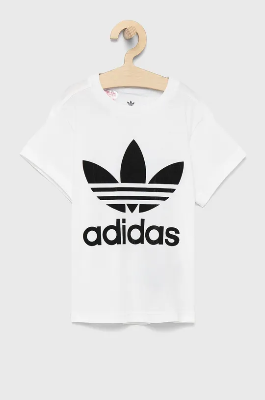 biela Detské bavlnené tričko adidas Originals H25246 Detský