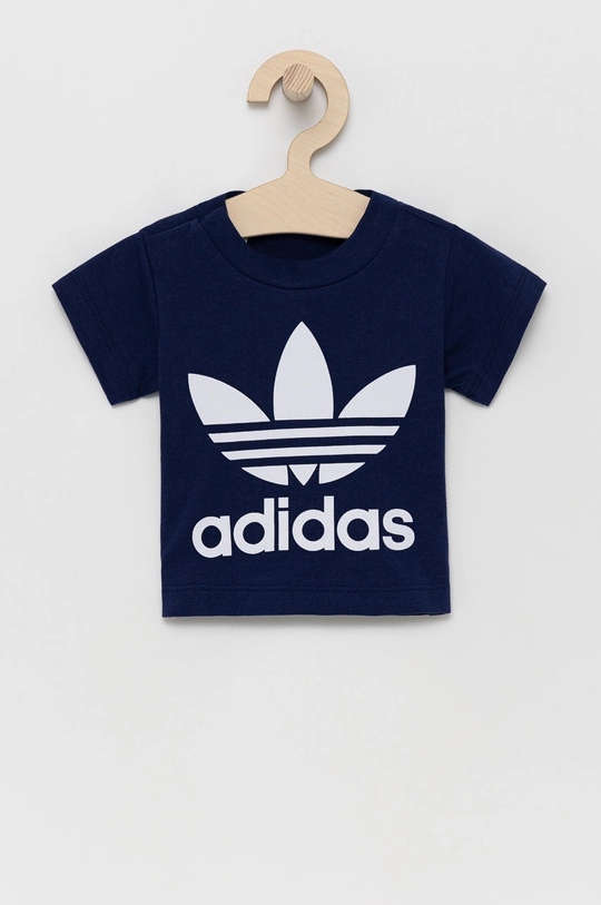 tmavomodrá Detské bavlnené tričko adidas Originals H35522 Detský