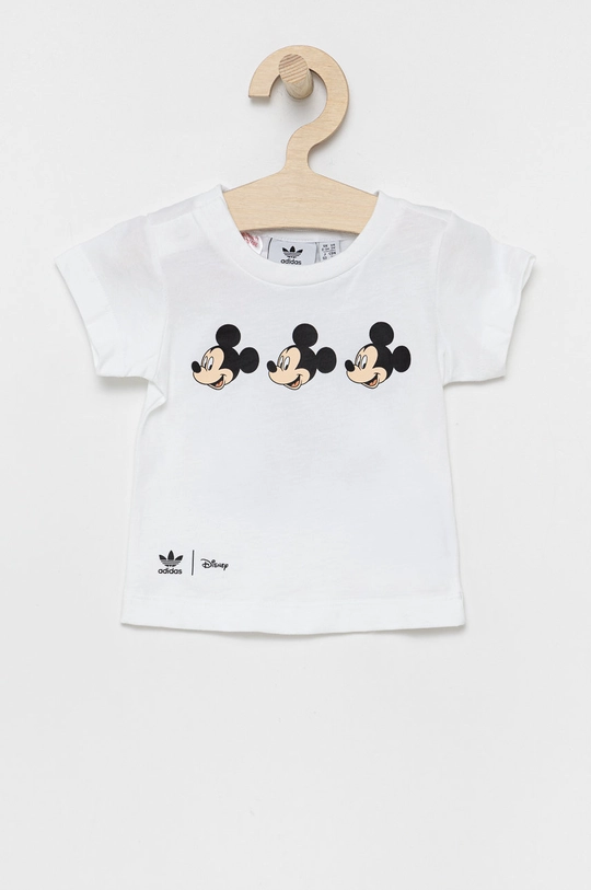 biela Detské bavlnené tričko adidas Originals x Disney H22579 Detský