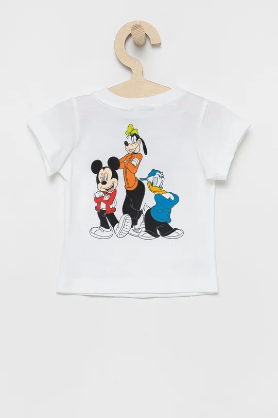 Дитяча бавовняна футболка adidas Originals x Disney білий