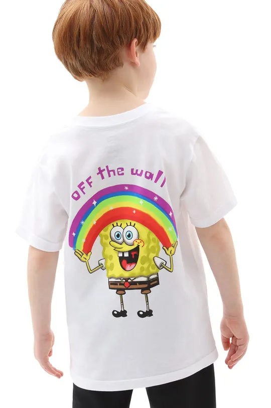 biały Vans T-shirt dziecięcy x Spongebob Dziecięcy
