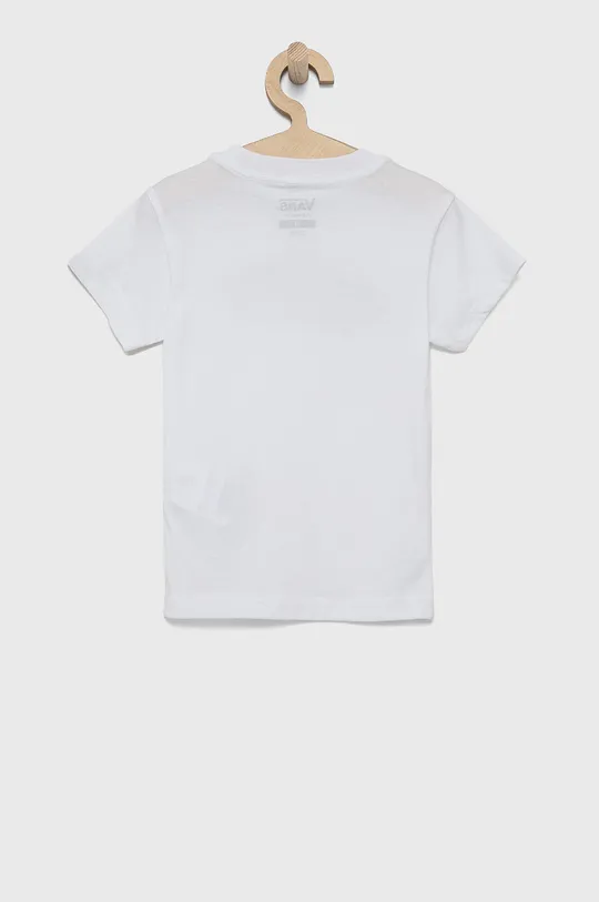 Παιδικό βαμβακερό μπλουζάκι Vans λευκό