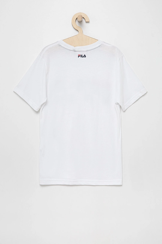 Fila T-shirt bawełniany dziecięcy biały