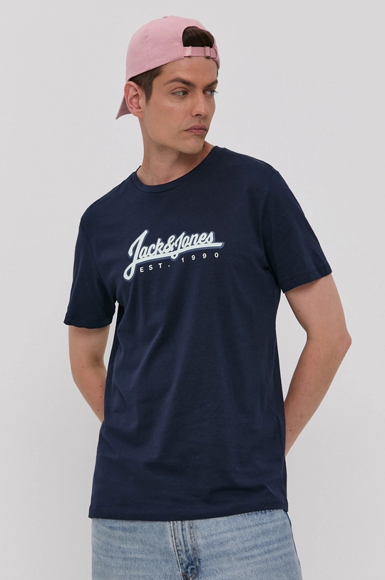 tmavomodrá Tričko Jack & Jones Pánsky