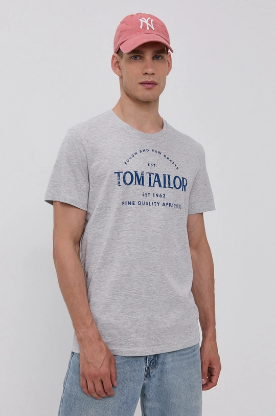 Tom Tailor T-shirt bawełniany szary